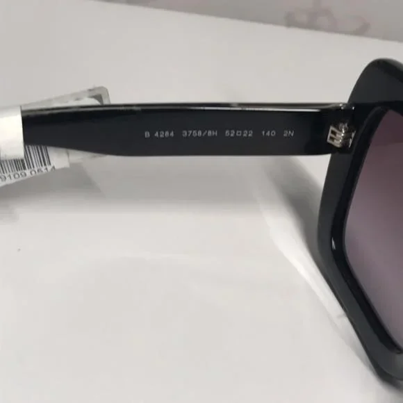 New Authentic Burberry BE4284 37588H Sunglasses – Black Frame / Violet Gradient BURBERRY BE 4284 37588H Black Plastic Square Zimbabwe | Ubuy main image 4